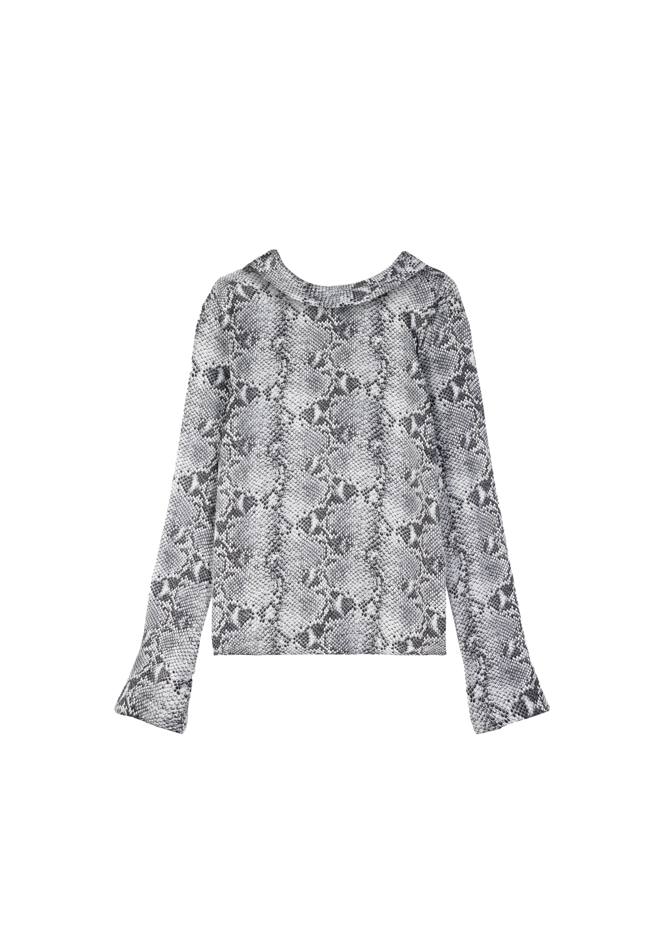 Viscose drape back met python print