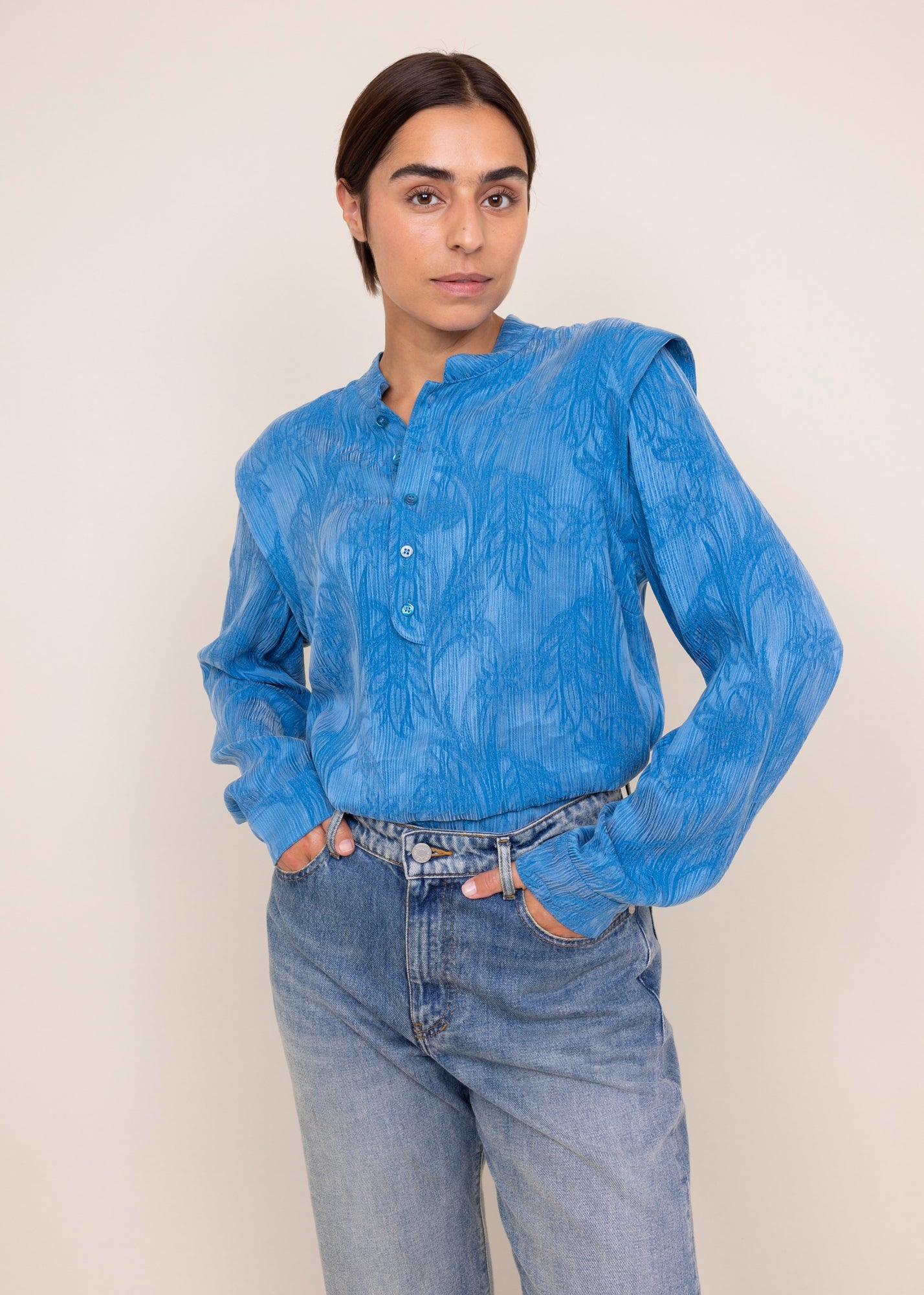 Lyocell top met bloemdessin