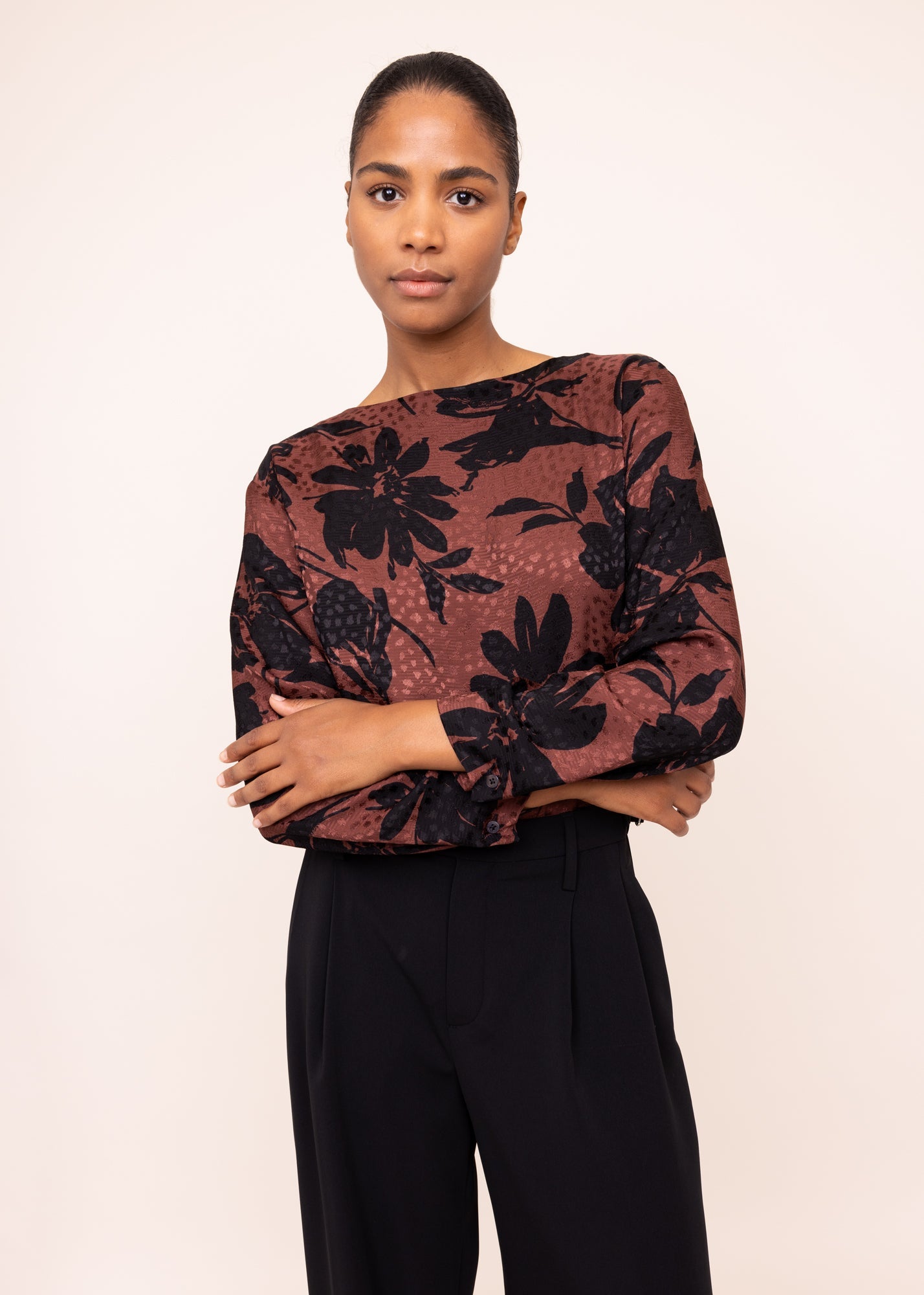 Viscose top met bloemenprint