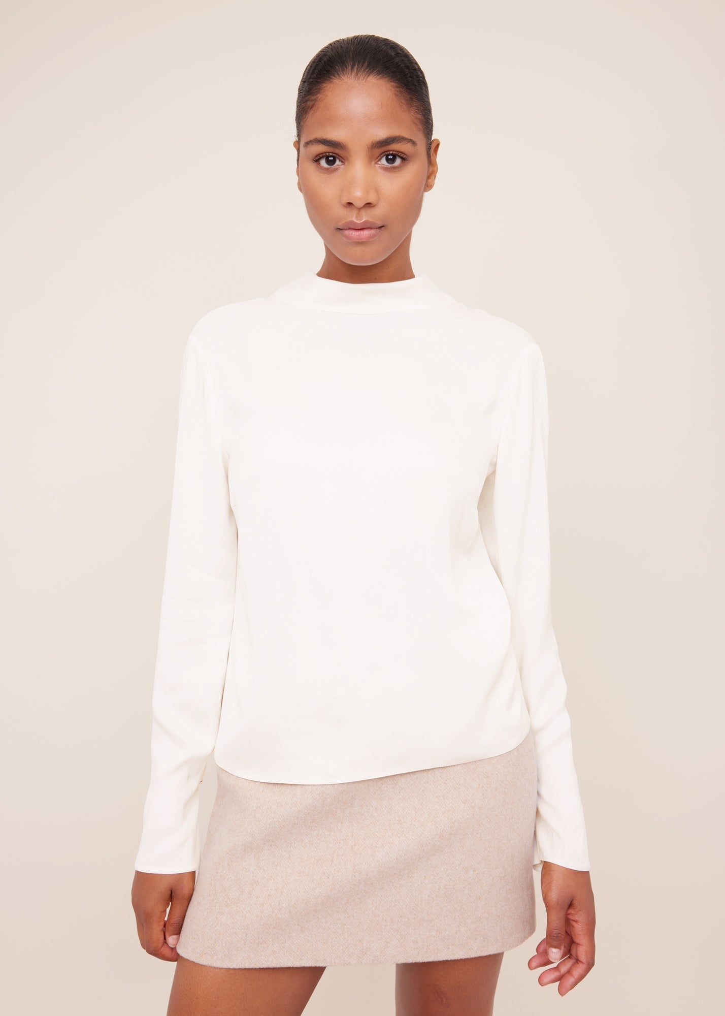 Viscose top met blote rug