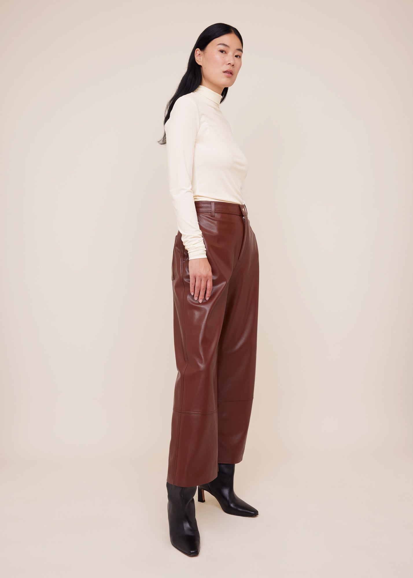 Tricot top met col