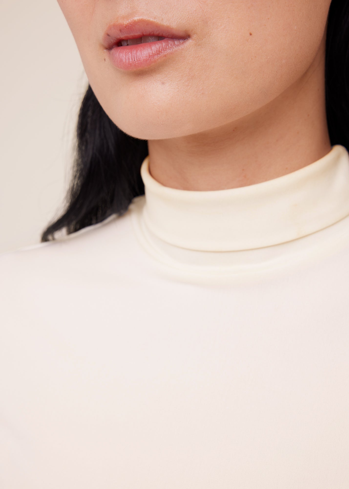 Tricot top met col