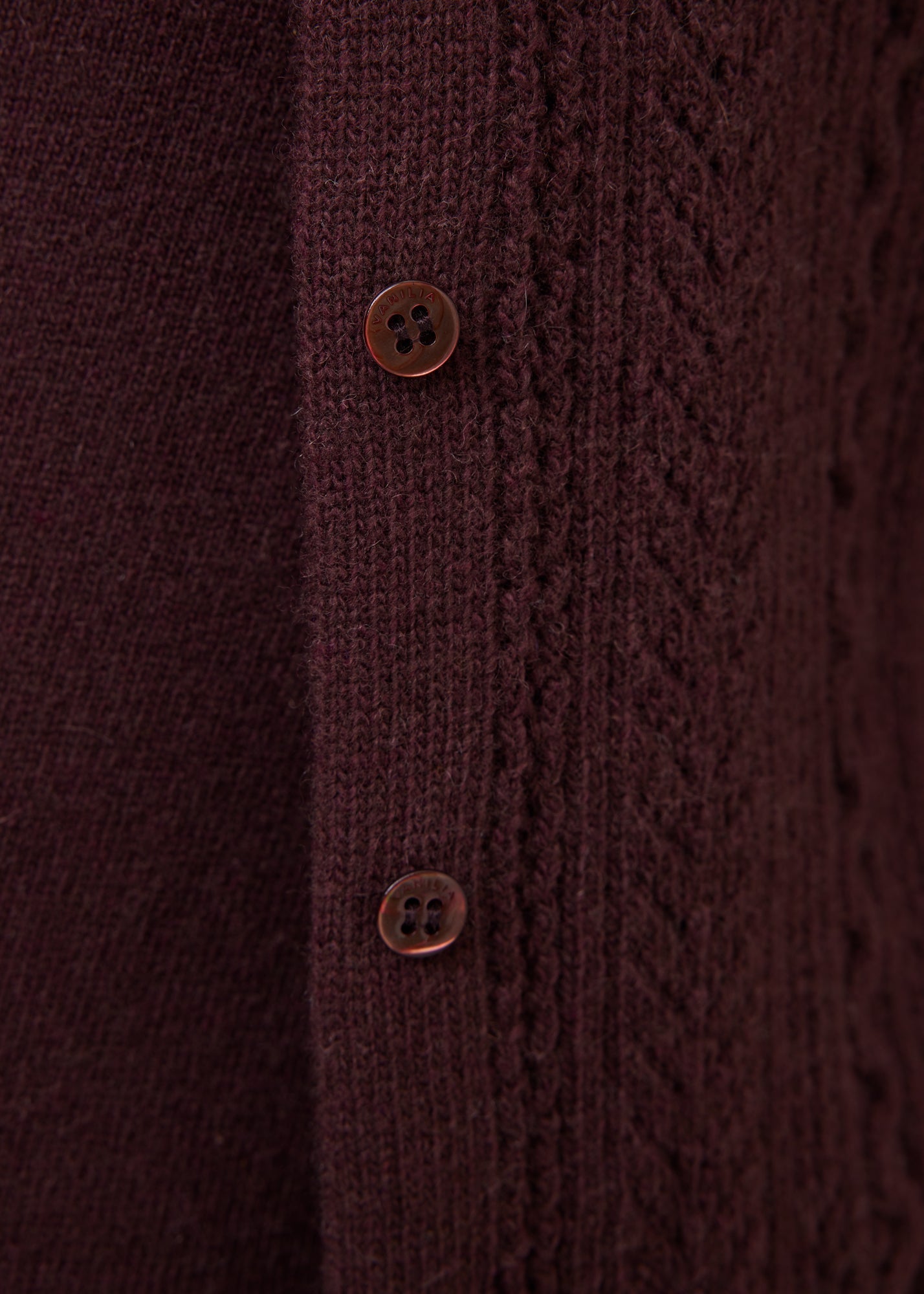 Wol kasjmier-mix cardigan ajour
