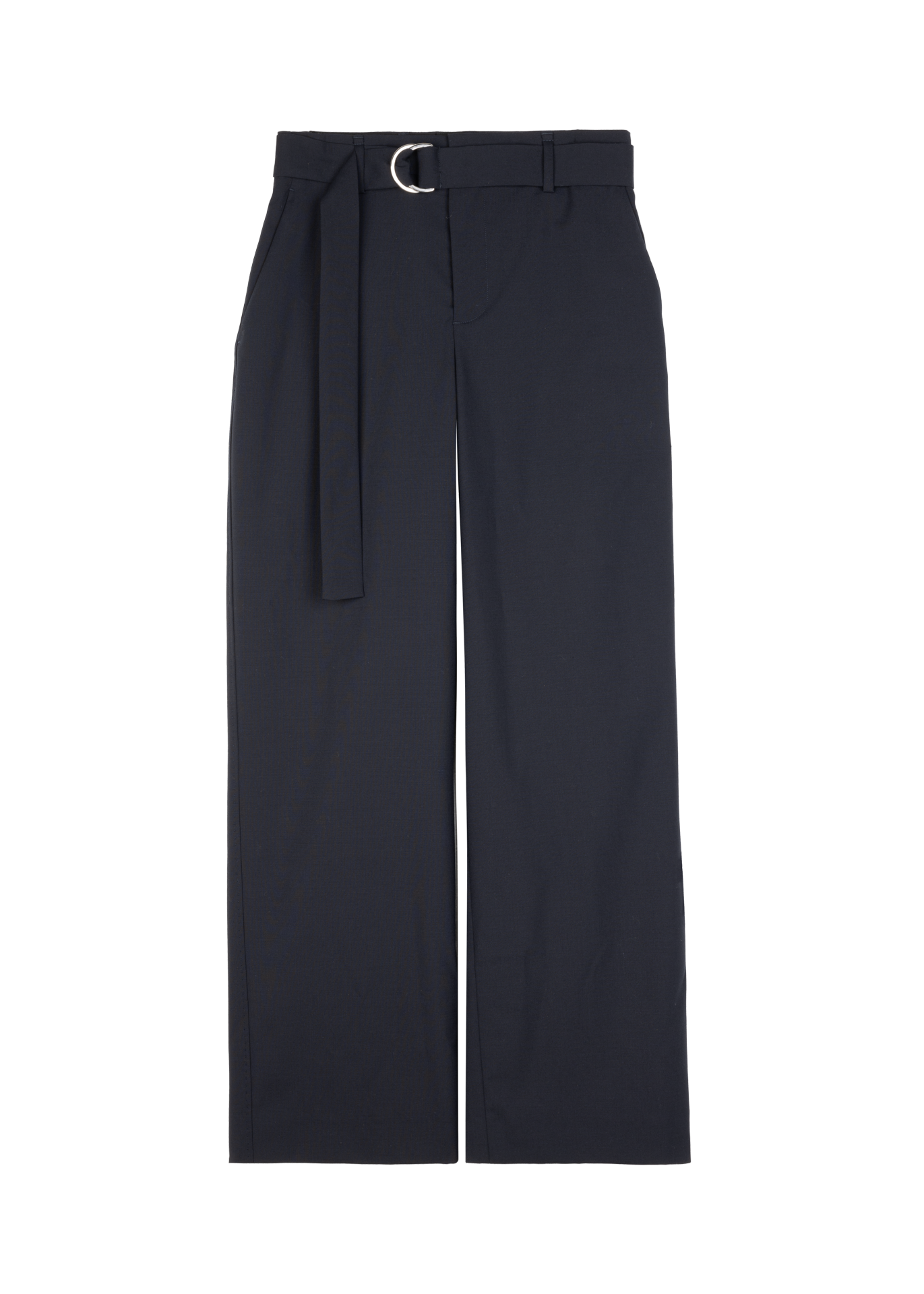 Wolmix broek met ceintuur