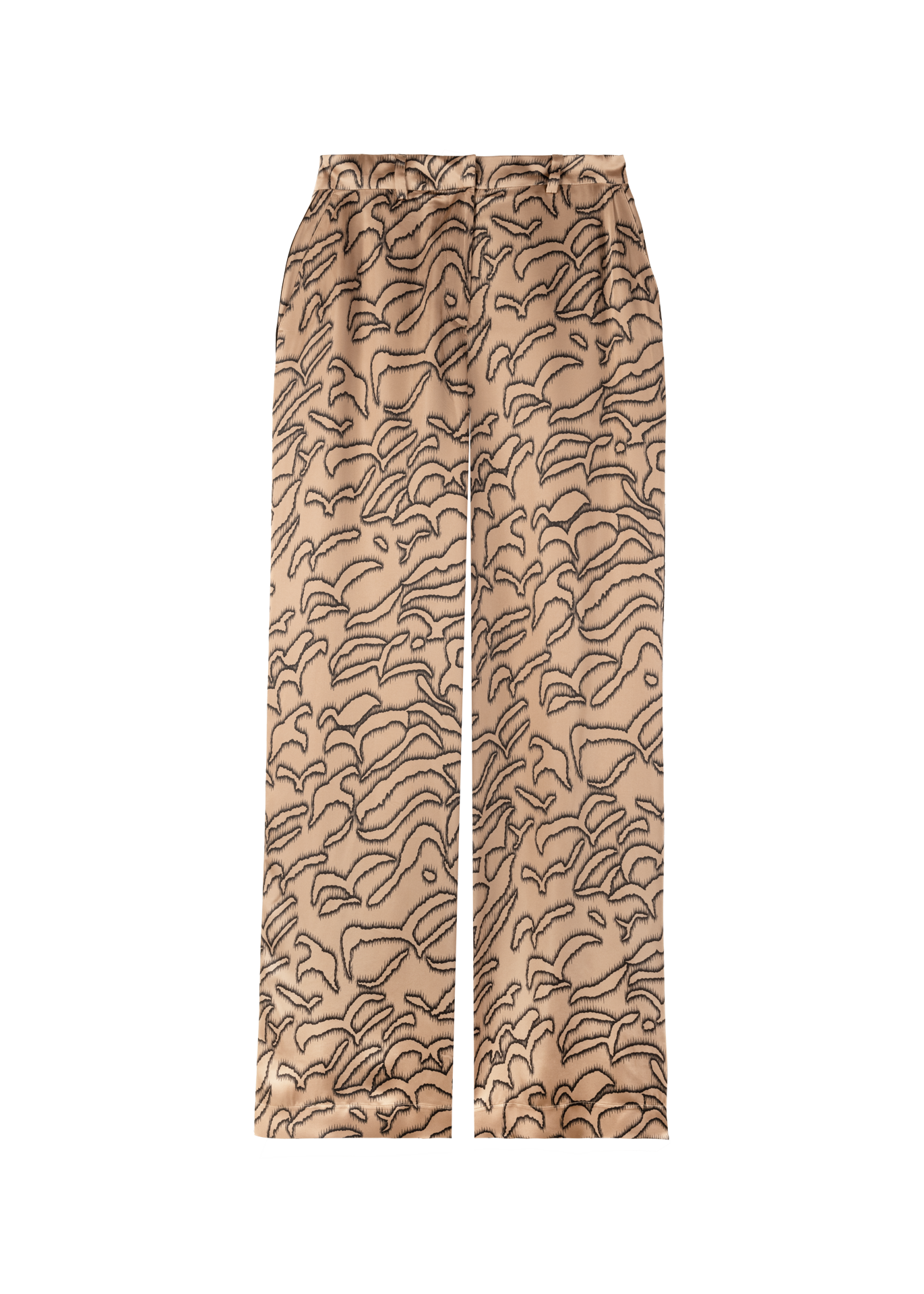 Wide leg broek met print