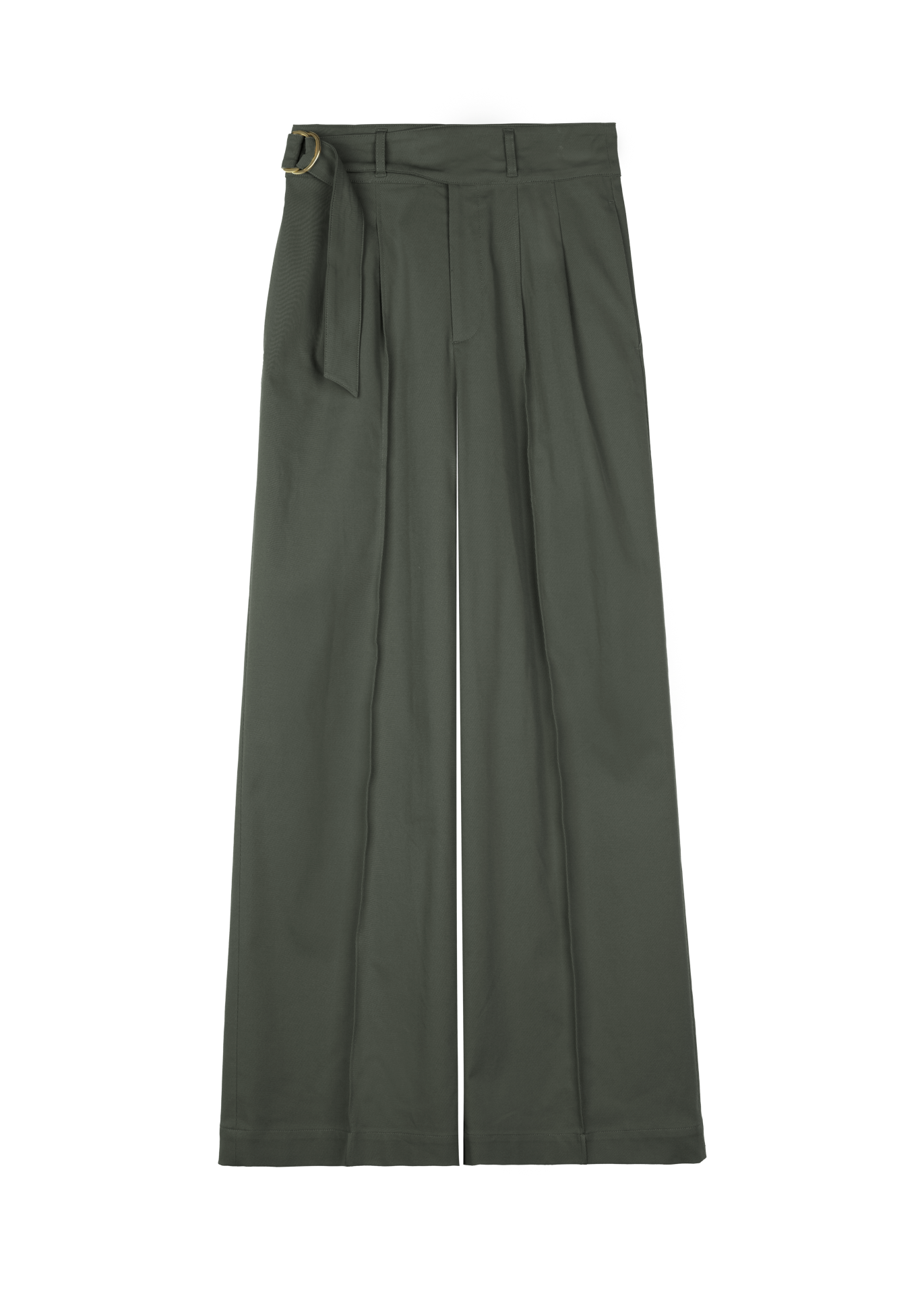 Twill broek wide leg