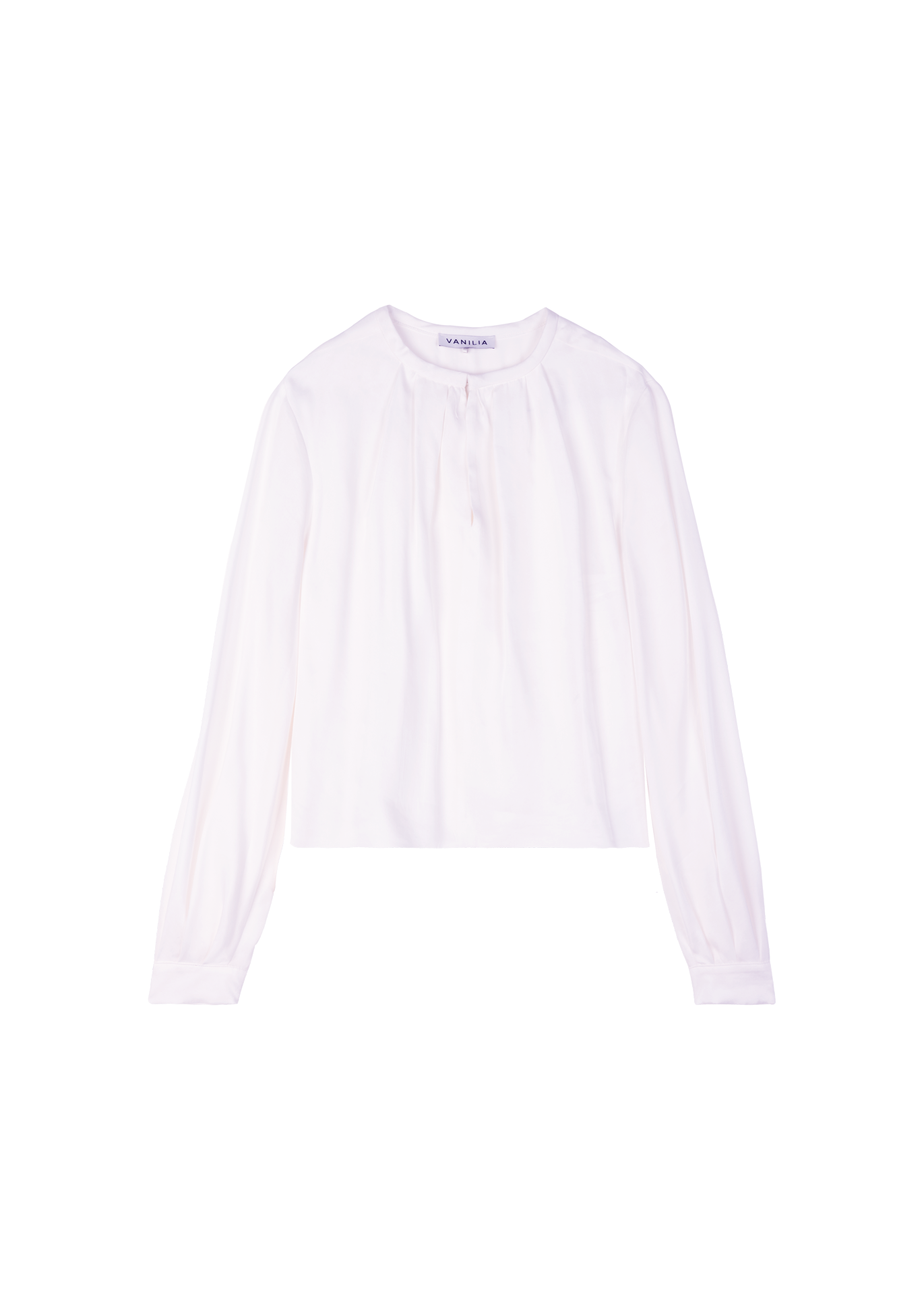 Lyocell top met blouson mouw