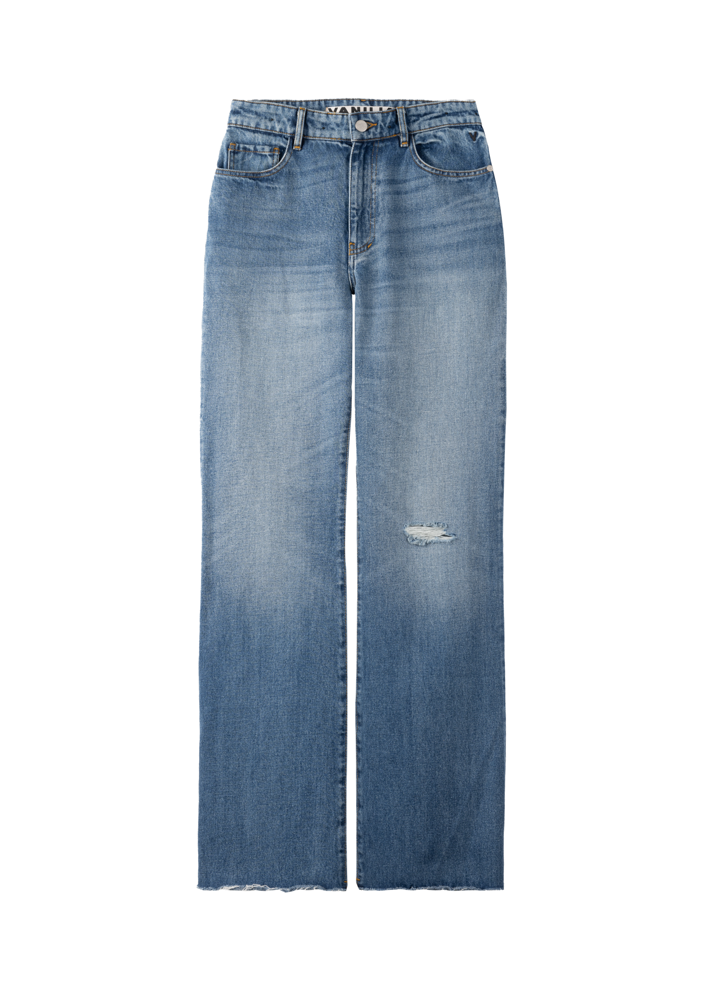 High waist jeans straight fit