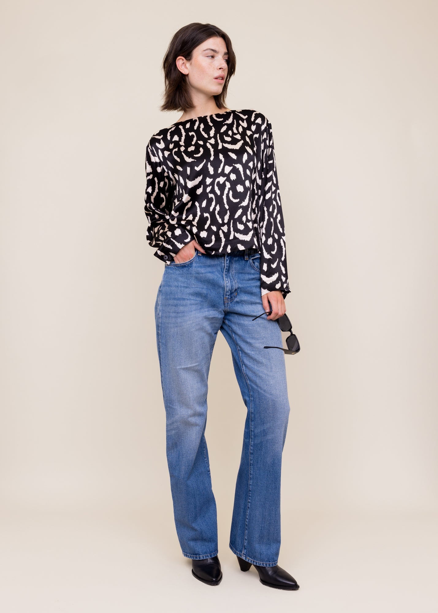 Viscose blouse met print