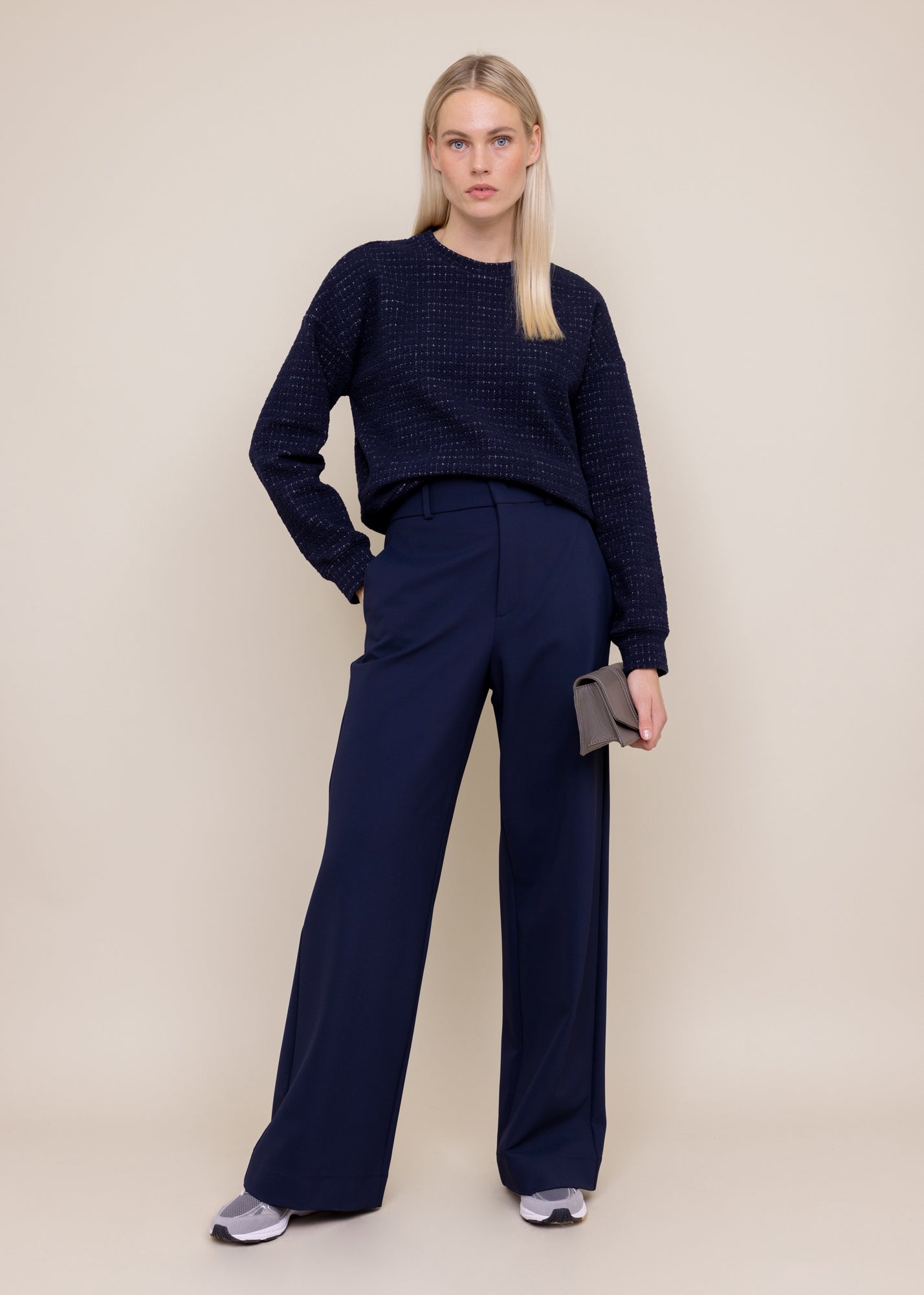 Tailored twill broek