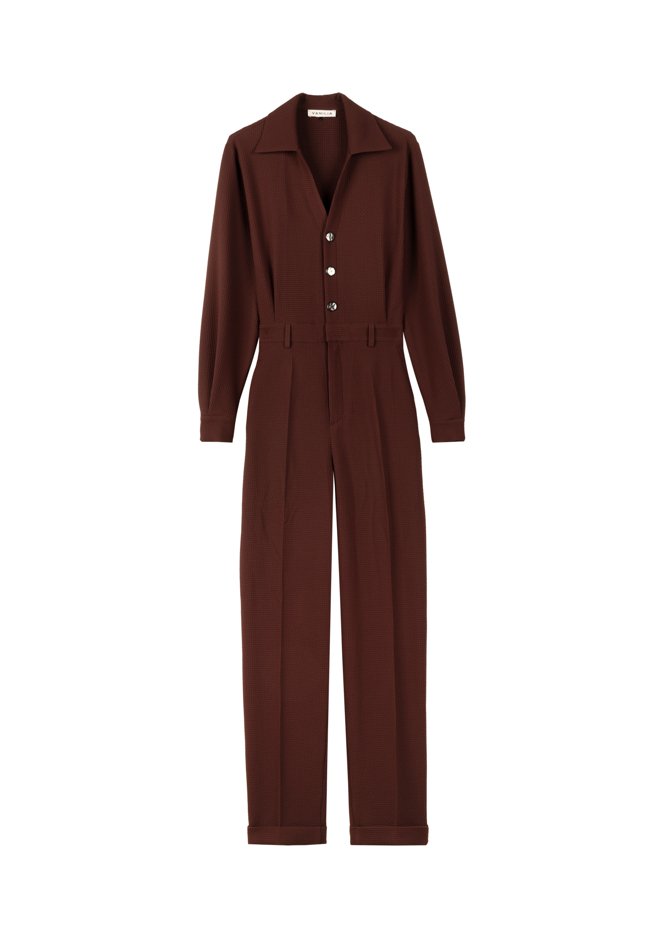 Wafel structuur jumpsuit