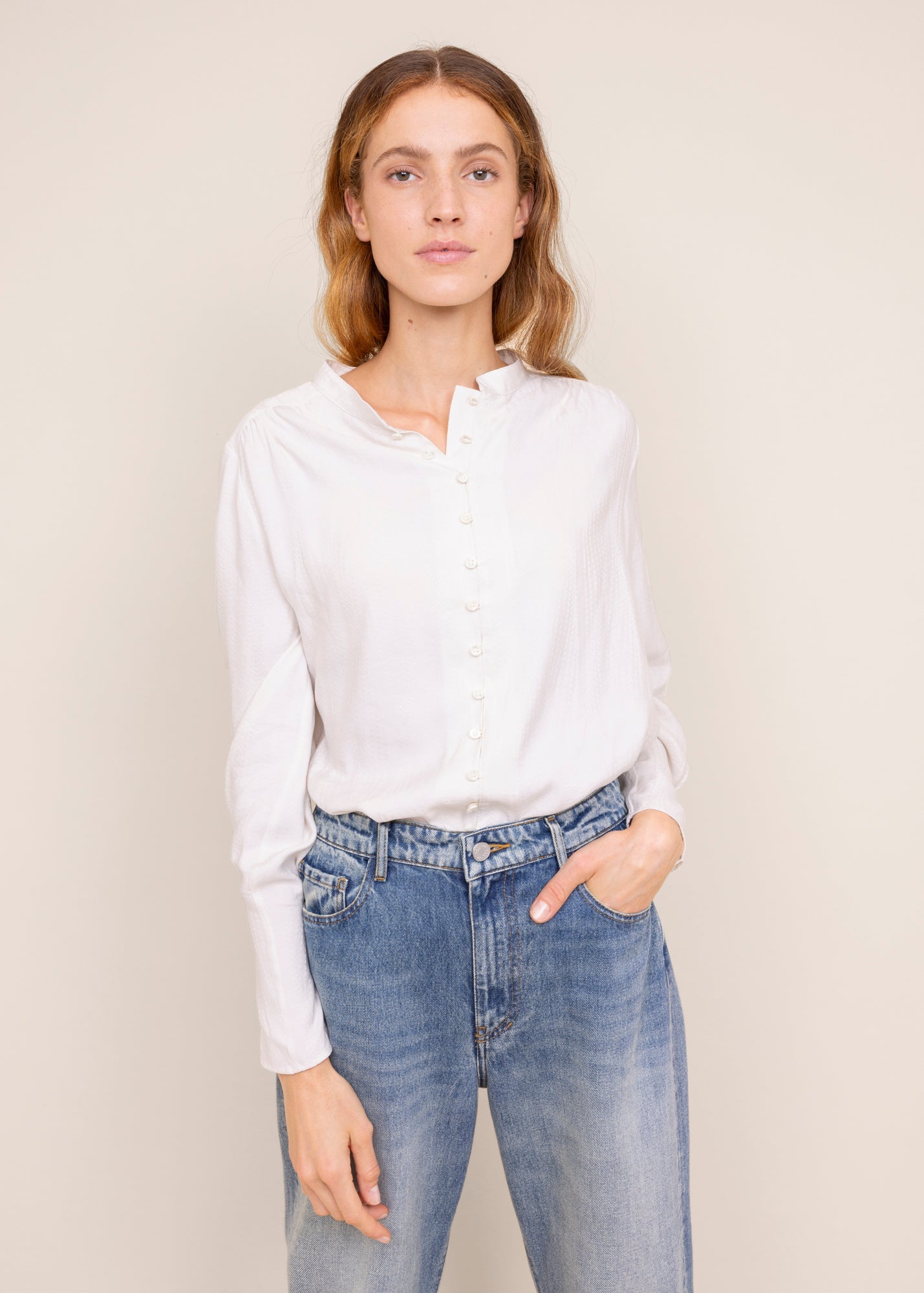 Blouse met wavy structuur