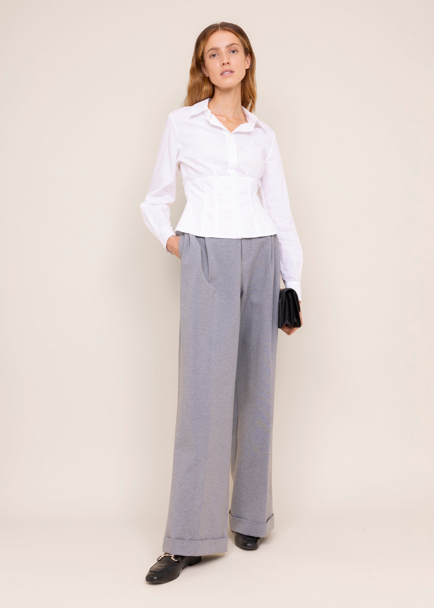 Punto broek met wide leg