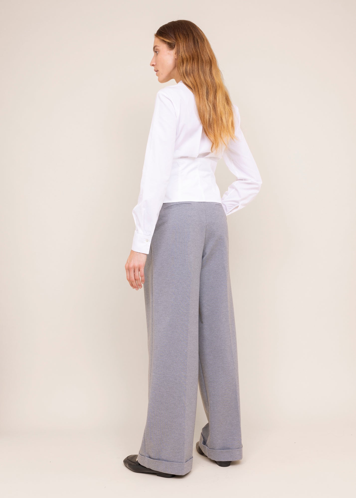 Punto broek met wide leg