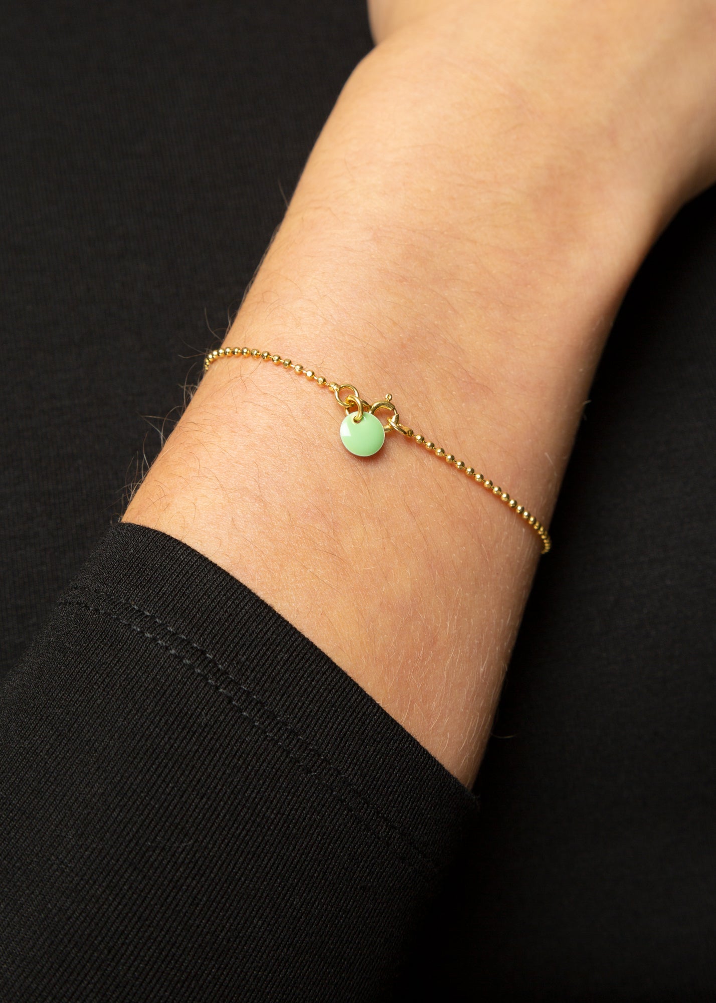 Enamel armband ball chain