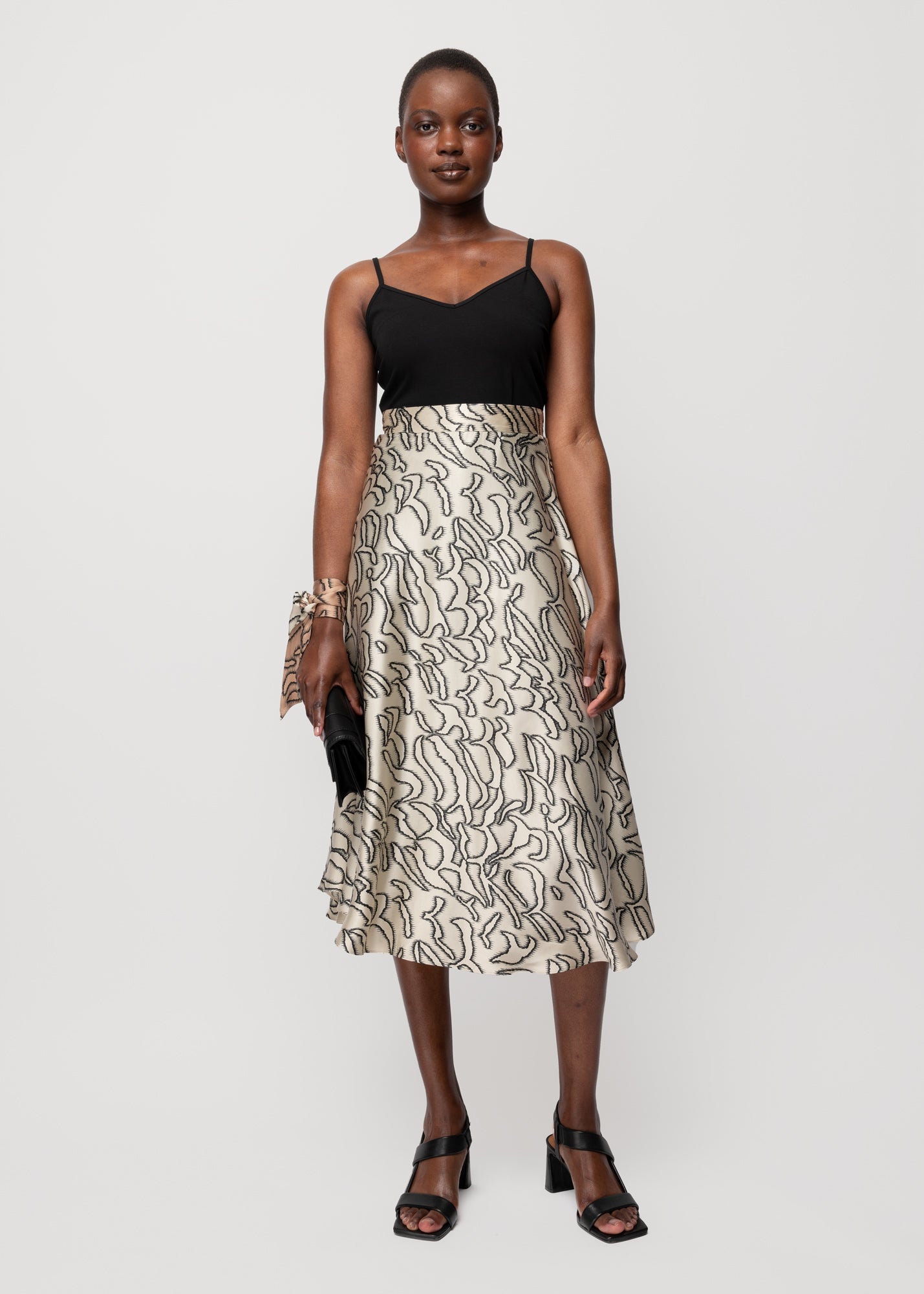 Midi rok met print