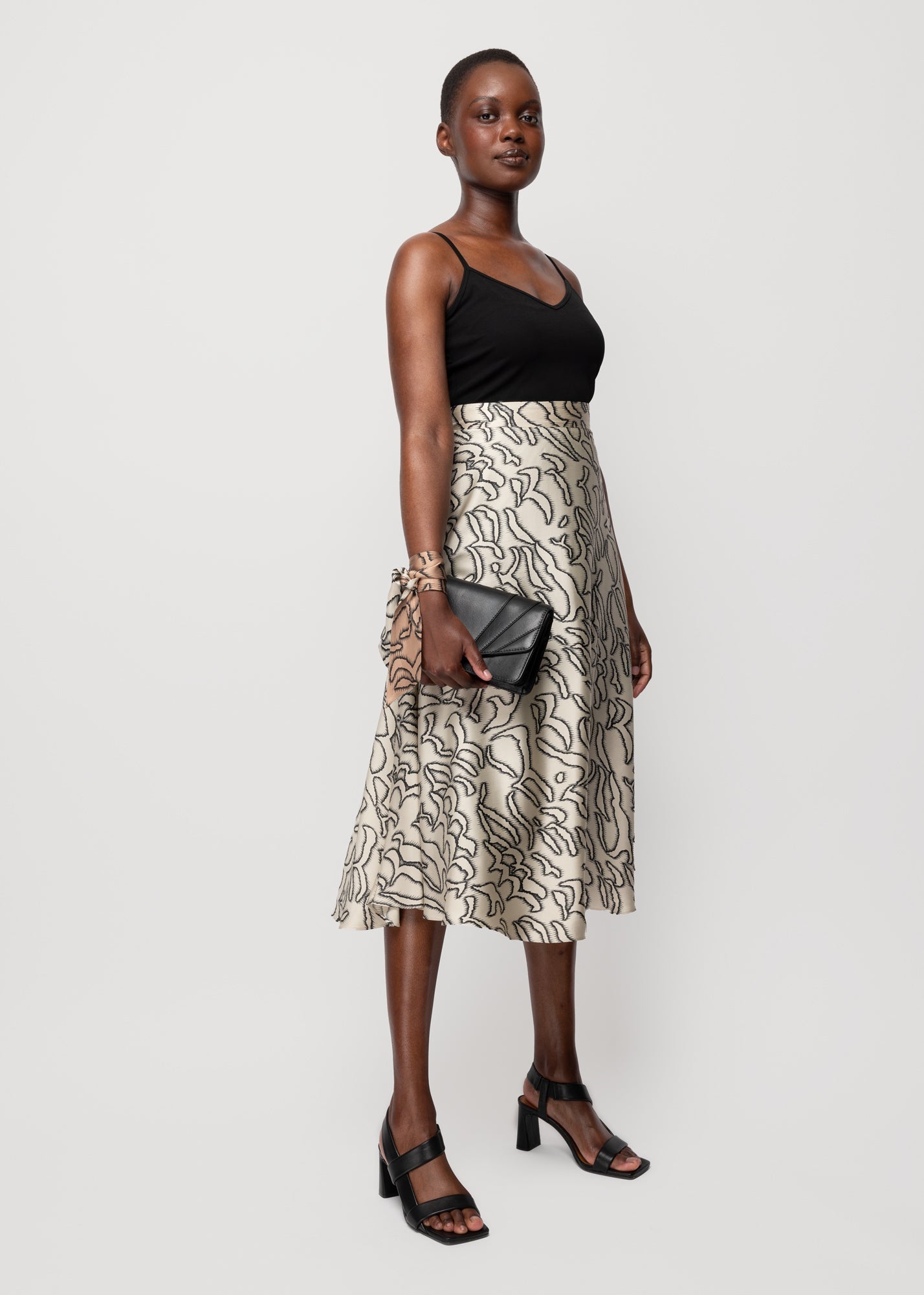 Midi rok met print