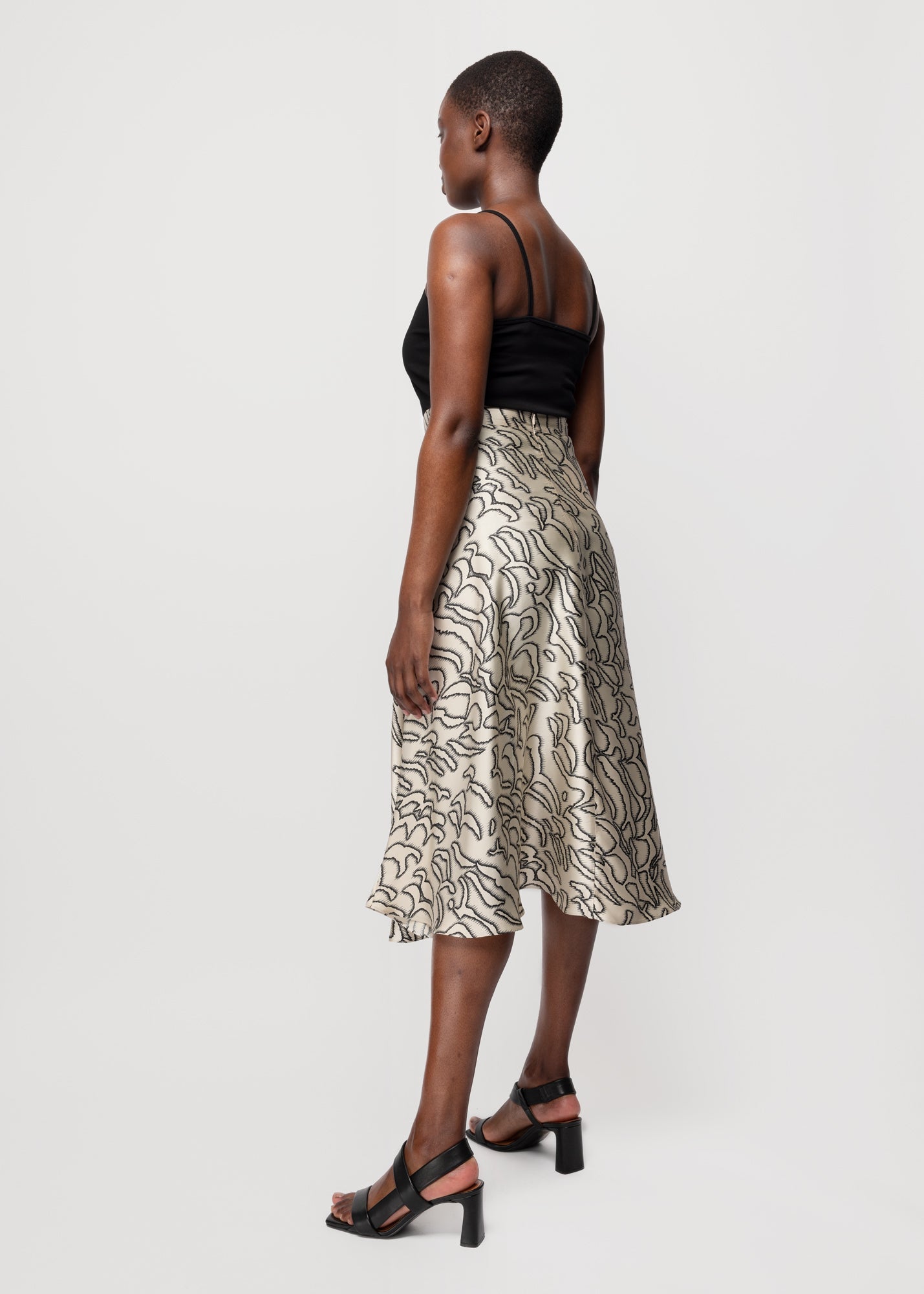 Midi rok met print