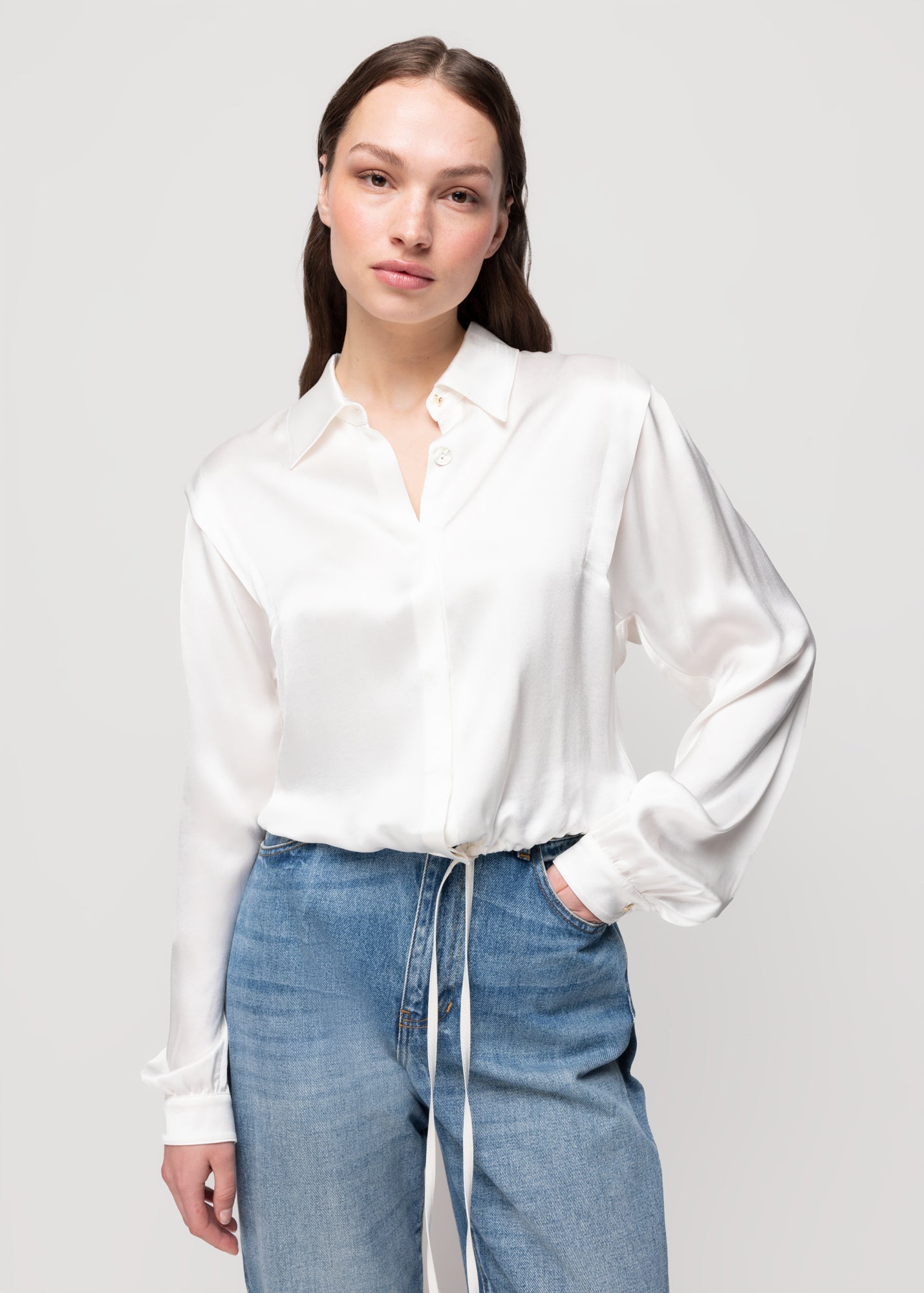 Satijnen blouse