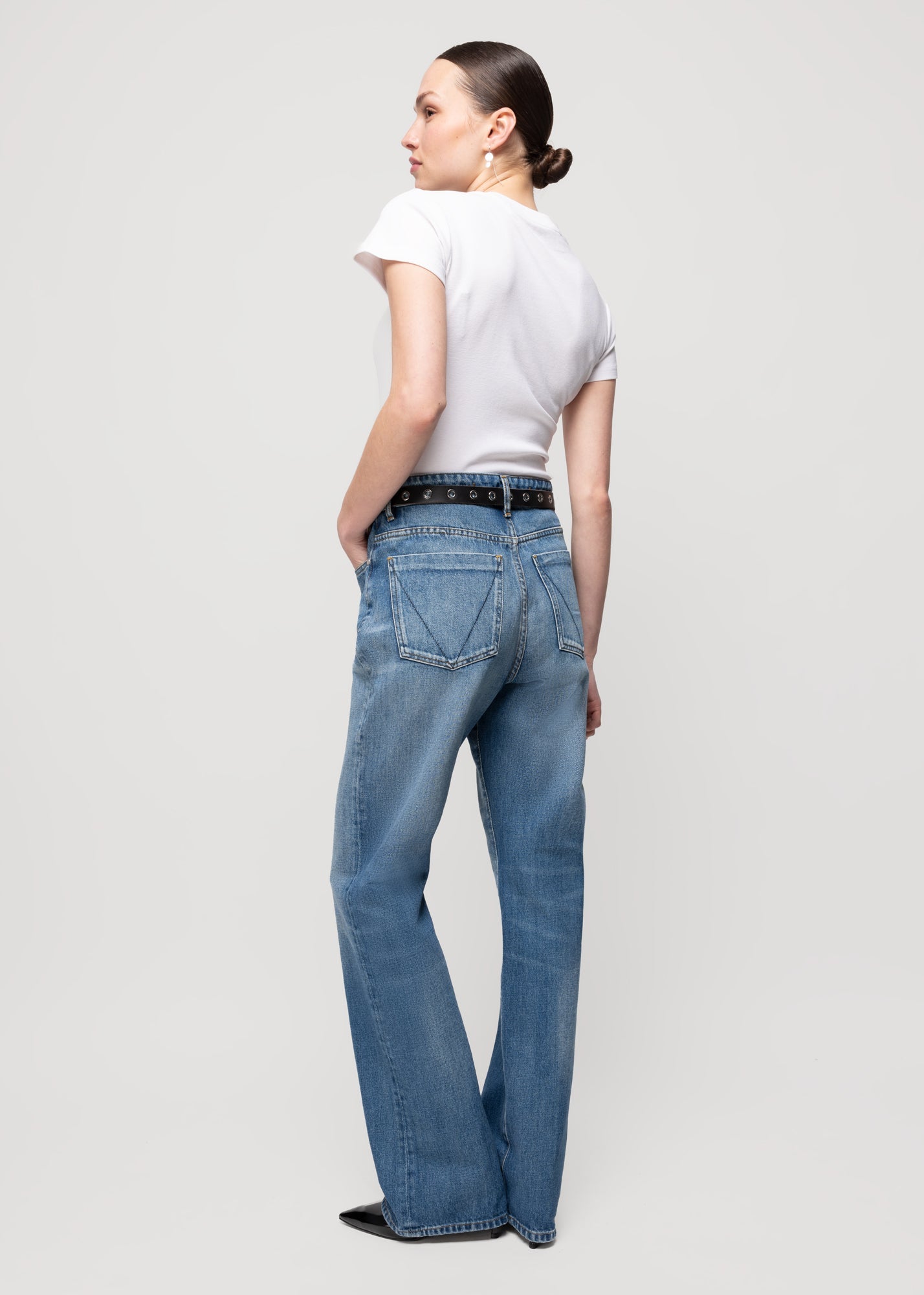 High waist jeans straight fit