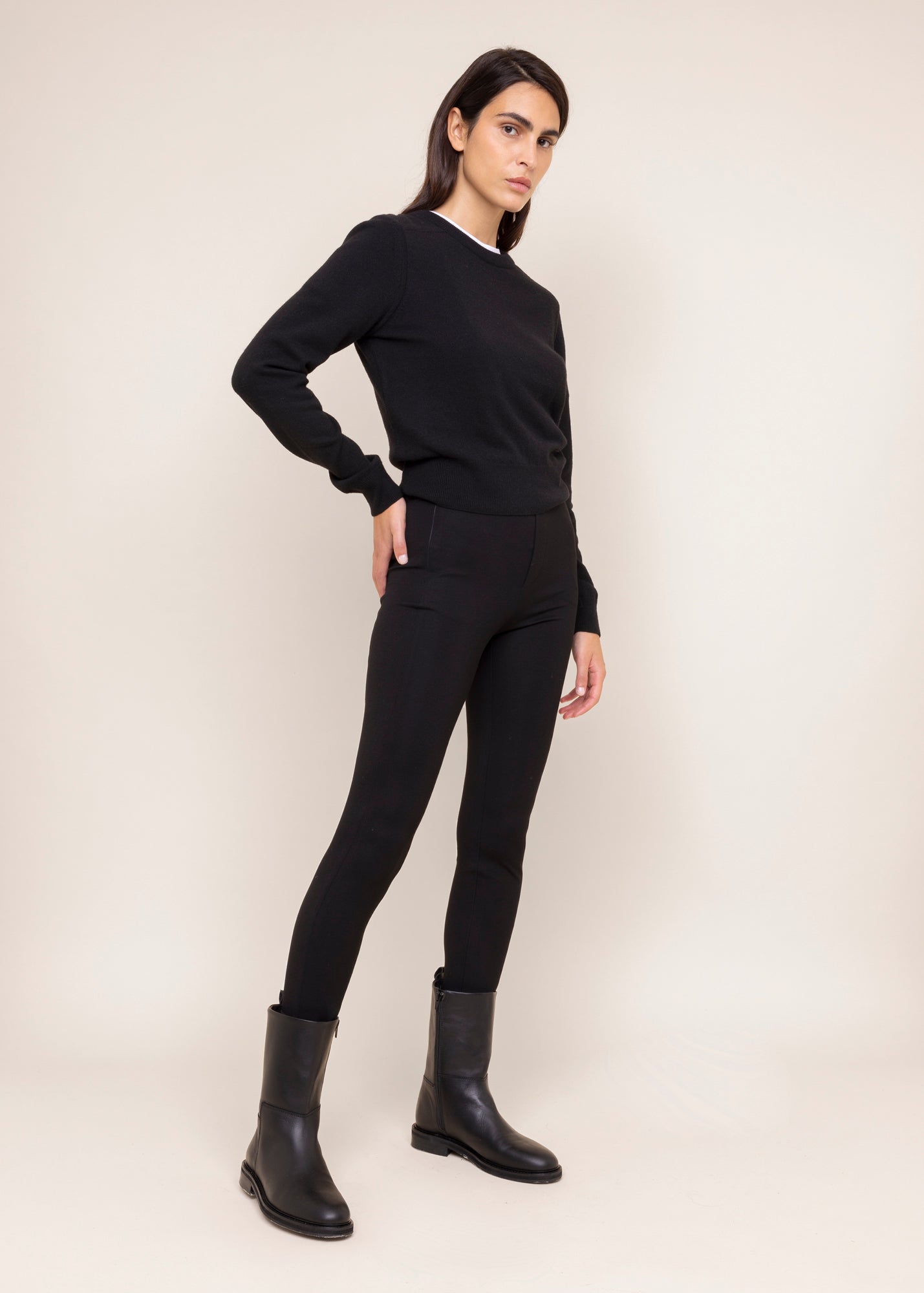 Viscose broek slim fit