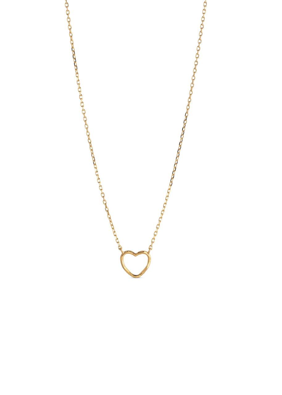Enamel ketting organic heart