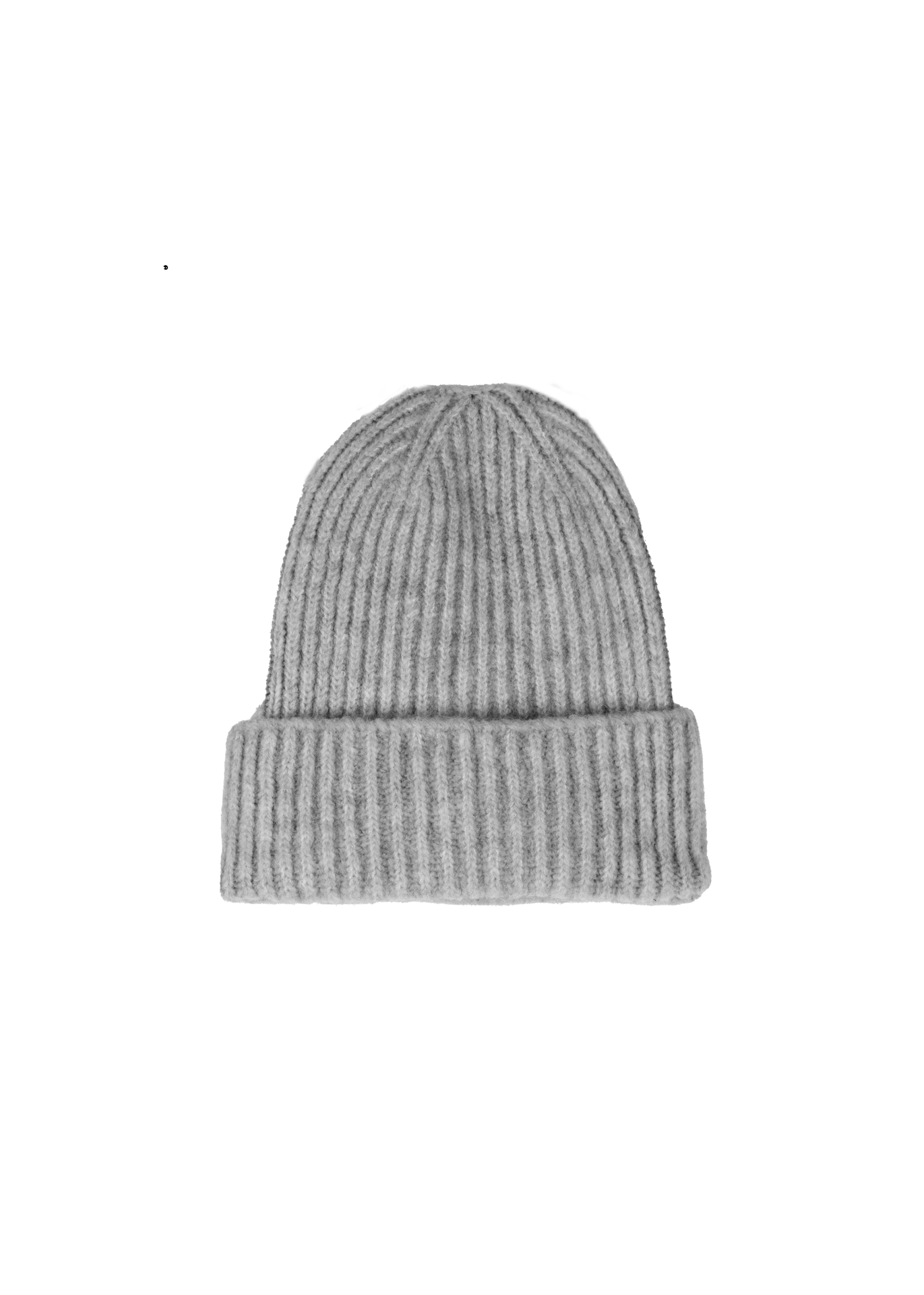 Wolmix beanie met rib